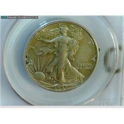 1939 S WALKING LIBERTY HALF DOLLAR PCGS XF45