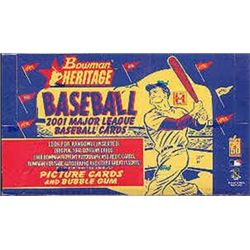 2001 BOWMAN HERITAGE BASEBALL HOBBY BOX SEALED AND UNOPENED