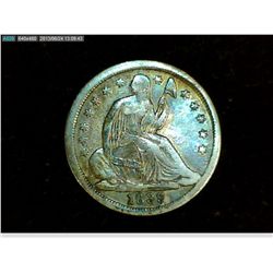 1839 SEATED HALF DIME WITH STARS