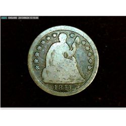 1841 SEATED HALF DIME WITH STARS