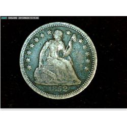 1852 SEATED HALF DIME WITH STARS