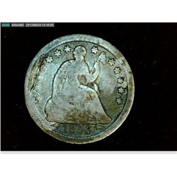 1853 O SEATED HALF DIME WITH STARS