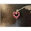 Image 1 : DIAMOND AND RUBY NECKLESS WITH 14K WHITE GOLD CHAIN