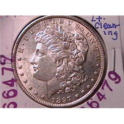 1897 Morgan Dollar AU50