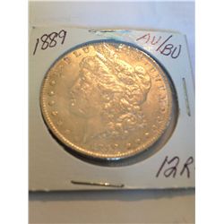 1889 MORGAN SILVER DOLLAR AU/BU