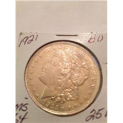 1921 MORGAN SILVER DOLLAR MS-64