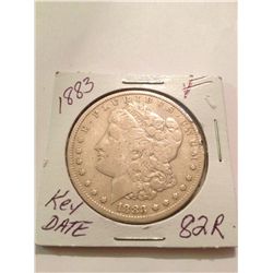 1883 MORGAN SILVER DOLLAR F