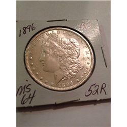 1896 MORGAN SILVER DOLLAR MS-64