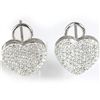Image 2 : Genuine 1.14 ctw Heart Design Diamond Earring 18kt