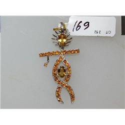 32.00 CTW CITRINE PENDANT .925 STERLING SILVER