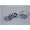 Image 1 : 32.06 CTW TANZANITE SET .925 STERLING SILVER