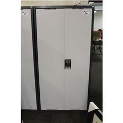 GREY 6FT DOUBLE DOOR STORAGE LOCKER
