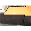 Image 1 : MAPLE & BLACK 2 DRAWER LATERAL FILE CABINET