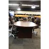 Image 1 : MAHOGANY 8FT RACETRACK BOARDROOM TABLE