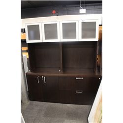 MIDNIGHT OAK CRADENZA WITH HUTCH