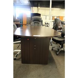 MIDNIGHT OAK 8FT RACETRACK BOARDROOM TABLE