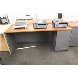 AMBERWOOD AND GREY 6FT CREDENZA