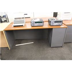 AMBERWOOD AND GREY 6FT CREDENZA