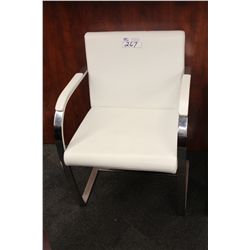 BEIGE LEATHER CLIENT CHAIR
