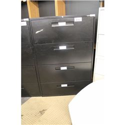 GLOBAL BLACK 4 DOOR LAT CABINET