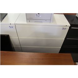 BEIGE 3 DOOR LAT FILE CABINET