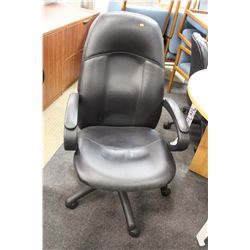 CAPRICE BLACK LEATHER HIGH BACK EXECUTIVE CHAIR