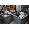 Image 1 : LOT OF 4 BINS OF MISCELLANEOUS ELECTRONICS AND MISTIONARIES (BINS NO-GO)