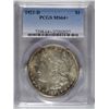 Image 1 : 1921 D MORGAN DOLLAR PCGS MS64+ COLOR!
