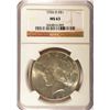 Image 1 : 1926 D PEACE DOLLAR NGC MS63