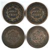 Image 2 : 4 DIFFERENT LARGE CENTS (27,40,47,48) GOOD-VG