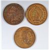 Image 1 : 3-1864 BR INDIAN HEAD CENTS "GRADING SET" (AG,GOOD,VG)