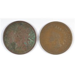 1866 GOOD & 1869 AG INDIAN HEAD CENTS