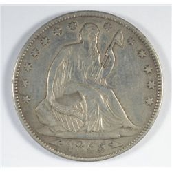 1855-O SEATED HALF DOLLAR XF