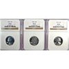 Image 1 : 1955 NGC PF66,1962 NGC PF67, 1963 NGC PF66 PROOF WASHINGTON QUARTERS