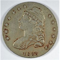 1833 BUST HALF DOLLAR FINE+