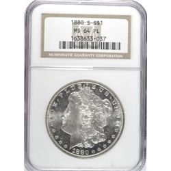 1880-S MORGAN DOLLAR NGC MS64 PL