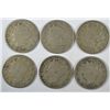 6 DIFFERENT V-NICKELS (83 N/L, 88,89,95,96,12-D) GOOD-XF