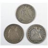 Image 1 : 3 DIFFERENT SEATED HALF DIMES (45,53,57) AG-GOOD