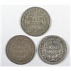Image 2 : 3 DIFFERENT SEATED HALF DIMES (45,53,57) AG-GOOD
