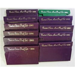1984 THRU 1994 U.S. PROOF SETS IN ORIGINAL PACKAGING