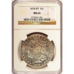 1878 8F MORGAN DOLLAR NGC MS63