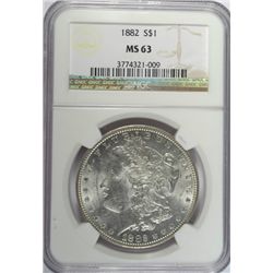 1882 MORGAN DOLLAR NGC MS63