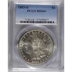 1883 O MORGAN DOLLAR PCGS MS64+ WHITE