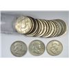 Image 1 : ( 20 ) ONE ROLL MIXED DATE FRANKLIN HALF DOLLARS