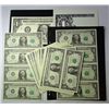 Image 1 : HUGE UNCUT CURRENCY LOT: 32 SHEETS OF  2  2006  $1.00,  UNCUT  4 OF 1985,95, 03