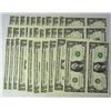 Image 9 : HUGE UNCUT CURRENCY LOT: 32 SHEETS OF  2  2006  $1.00,  UNCUT  4 OF 1985,95, 03