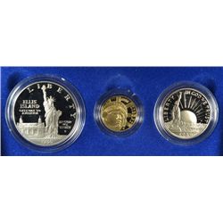 1986 LIBERTY 3 PIECE PROOF SET IN ORIGINAL PACKAGING