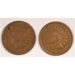 1867 AG & 1868 VG INDIAN HEAD CENTS