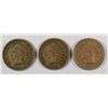 1859 VF, 1861 F/VF & 1863 AU INDIAN HEAD CENTS