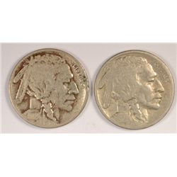1918-D VG & 1921-S GOOD BUFFALO NICKELS